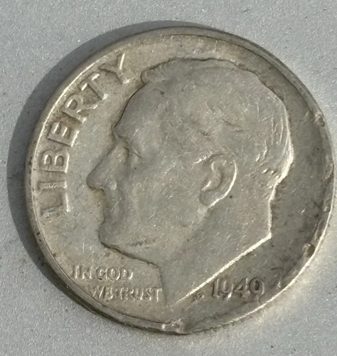 Semi Key Date 1949 P Roosevelt Silver Dime