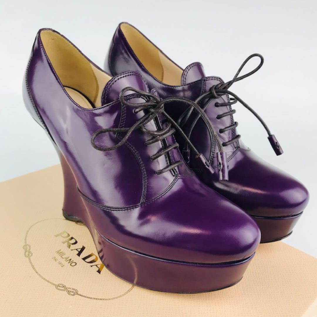 PRADA パンプス 34ハーフ パープル PRADA パンプス 34ハーフ パープル