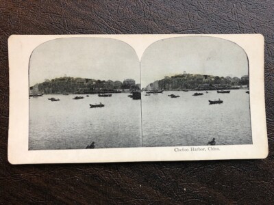 Stereoview China Chefoo Harbor View early 1900s | eBay