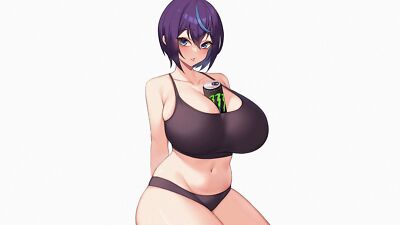 Anime girls mature body wide hips thighs ecchi  big Playmat Gaming Mat Desk