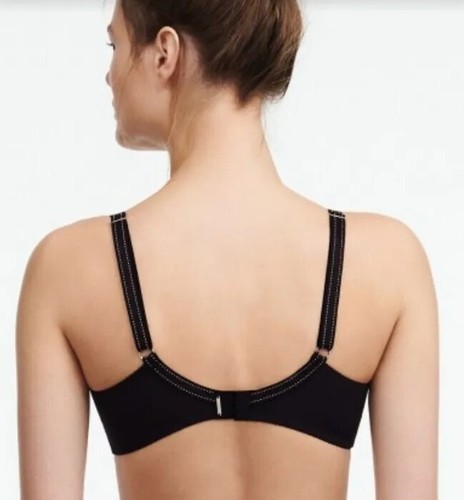Chantelle 32DDD Rive Gauche Full Coverage Bra BLACK lace C32860 womens - Picture 2 of 11
