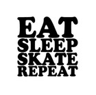 Eat Sleep Skate Repeat Vinyl Sticker decal BLACK GLOSS 10 x 10 cm