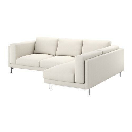 Ikea Nockeby Cover, 3Seat Sofa with Chaise RIGHT, Tallmyra Lt Beige