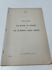 VINTAGE GOVERNMENT REPORT BOARD OF INQUIRY PUBLIC SERVICE VICTORIA 1974 - 75