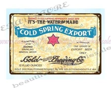 1933 Cold Spring Export Beer Brewing Minnesota metal tin sign discount plaques