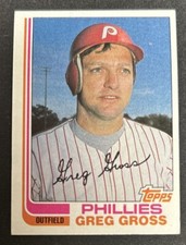 1982 Topps Greg Gross Baseball Card #53 Phillies OF VG O/C