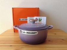 Casseruola Le Creuset 20 cm 2,4 L Cocotte Rondo Bluebell viola pentola ghisa nuova con scatola
