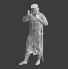 Northern Crusades Miniatures Medieval Crusader Knight Preparing for Battle 28mm