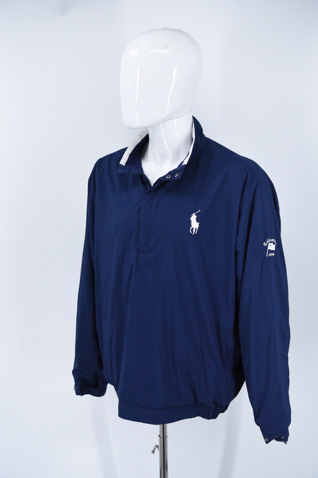 Polo Ralph Lauren Golf Giacca a Vento 1 2 Zip Pony Logo Blu Navy Uomo XL