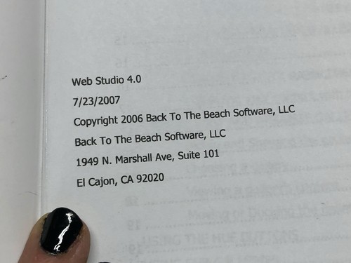 2007 Back to the Beach Web Studio 4.0 User Manual~Web Publishing Program Guide - Picture 5 of 8