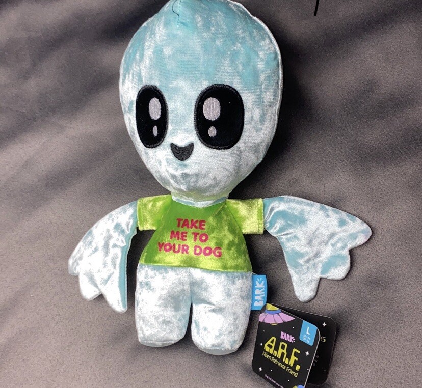 New Bark Box “ A.R.F. Alien Retriever Friend “ Dog Toy Large Sized
