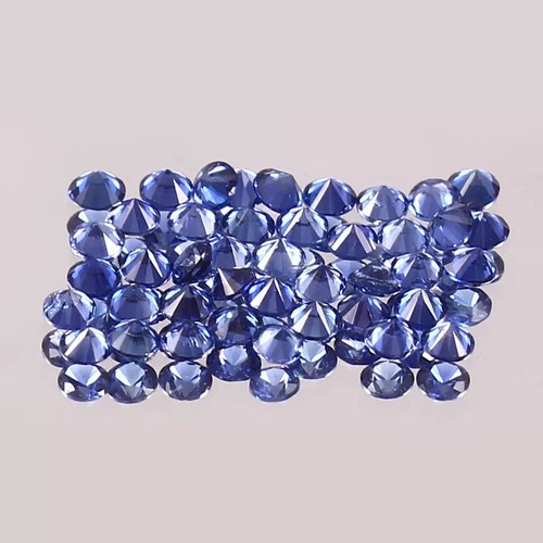 3x3 mm zaffiro blu naturale Ceylon calibrato forma rotonda gemme sfuse lotto 10 pezzi - Foto 7 di 8