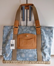 Ugg Espadrille Tote Signature Denim Jacquard Bag Large Designer Handbag New Nwt