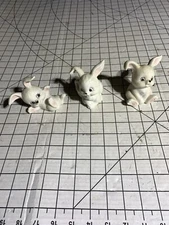 Vintage Homeco 3 White Bunny Set #1458 B373