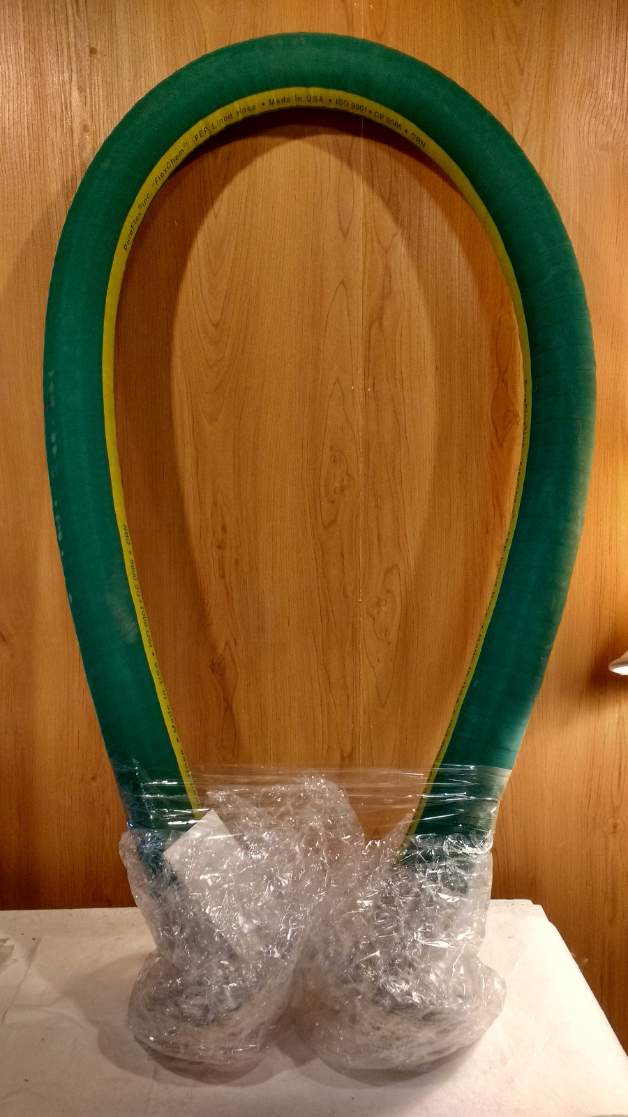 Pureflex Flexchem FEP Lined Hose, 2" Flanged Connections, 7 Feet Long