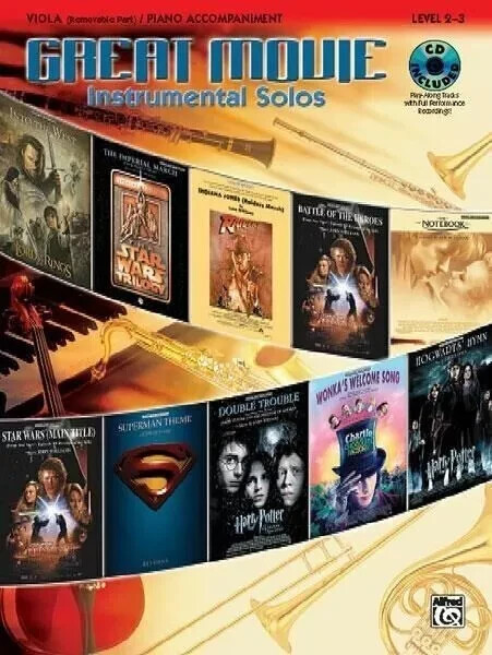 Great Movie Instrumental Solos VLA BK&CD Viola Music