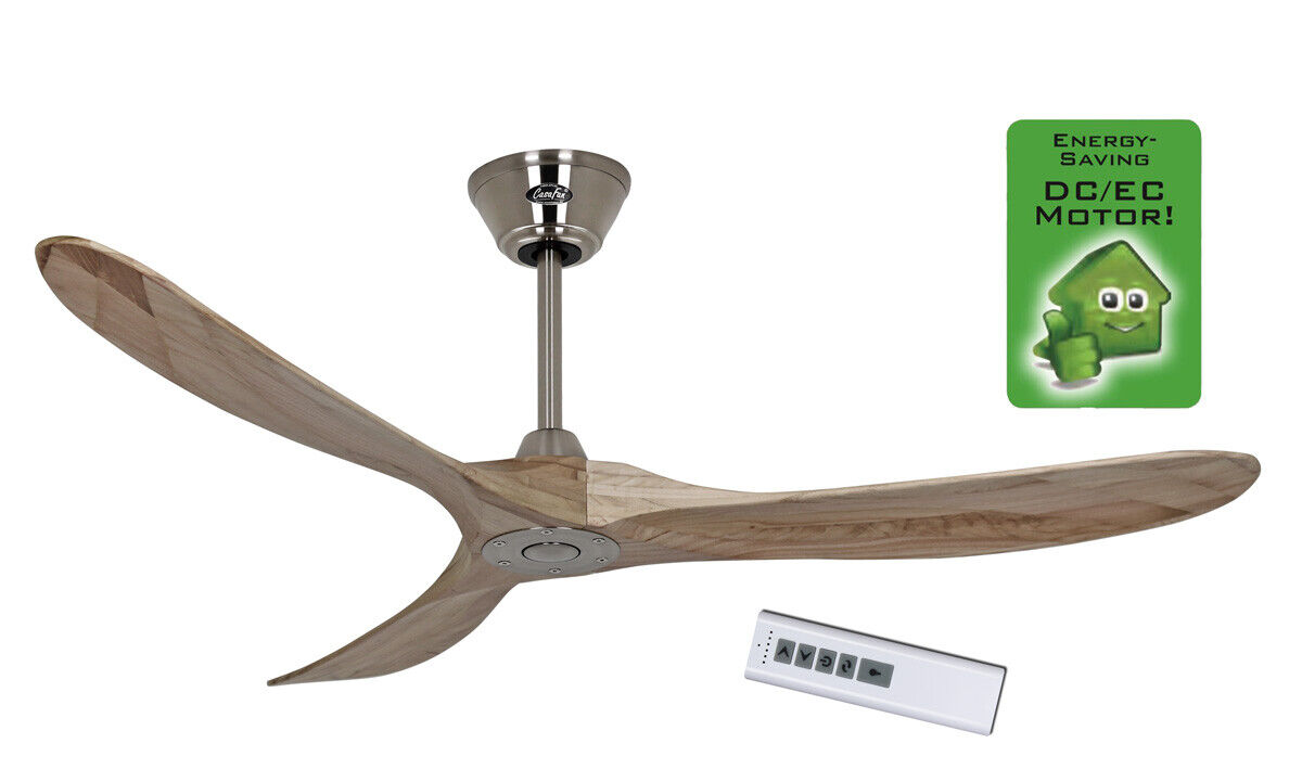Ventilador de techo CasaFan 315216 ECO GENUINO 152 madera maciza natural/cromo