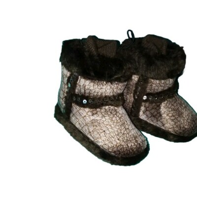 BLAZIN' ROXX Infant Brown Slippers Boots House Shoes 5706602-S sz 2-3