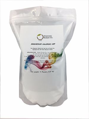 Magnesium Chloride Pharmaceutical Grade 100% Edible ''Greenway Biotech'' 4 Pounds