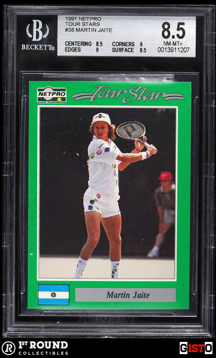 POP 1: Martin Jaite RC BGS 8.5+: 1991 NetPro Tour Stars Rookie Card #38