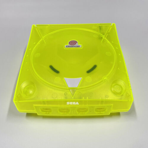 Replacement Translucent Case Shell for SEGA Dreamcast Transparent Neon Green