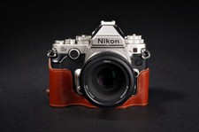 Genuine Real Leather Camera Half Case Protector Cover For Nikon DF Bottom Bags