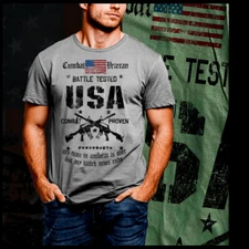 Combat Vet T-Shirt Infantry Machine Gunner Special Forces Sniper Artillery Tee