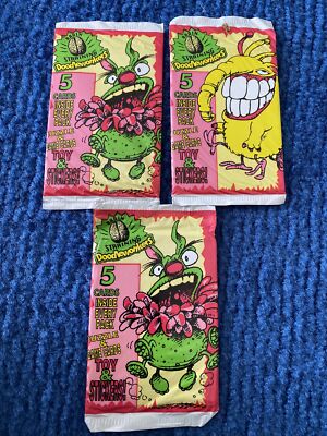 3 SEALED PACKAGE BRAIN STRAINING DOODLEWONKERS TRADING CARDS | eBay