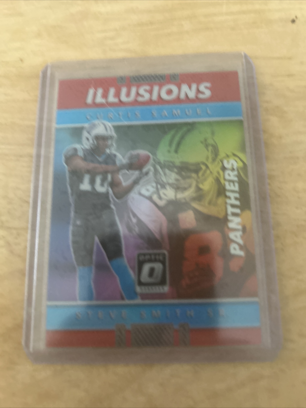 2017 Optic Illusions Red #14 Curtis Samuel/Steve Smith 1/99 First Off Print