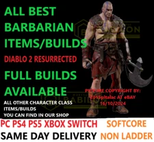✅PC PS4 PS5 XBOX SWITCH✅ BARBARIAN ALL BEST ITEMS BUILD DIABLO 2 RESURRECTED D2R