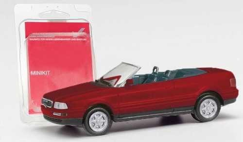 HERPA - AUDI 80 Cabriolet rojo En Kit - 1/87 - HER012287-006