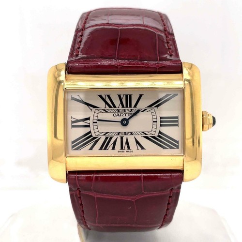 Cartier Divan Quartz 38mm 18k Yellow 