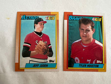 (2) 1990 TOPPS #1 DRAFT PICK-JEFF JUDEN # 164-TYLER HOUSTON # 564 BASEBALL CARDS
