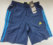 Image of Adidas Boys Shorts 9-10 Years  Navy Woven Climacool W65173 (A16)