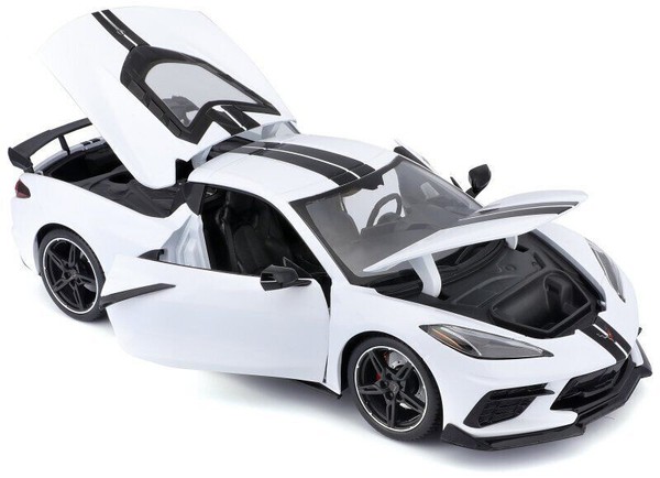 Chevrolet Corvette C8 Stingray Coupe 2020 Weiß Maisto 31455 1:18 Modellauto-image