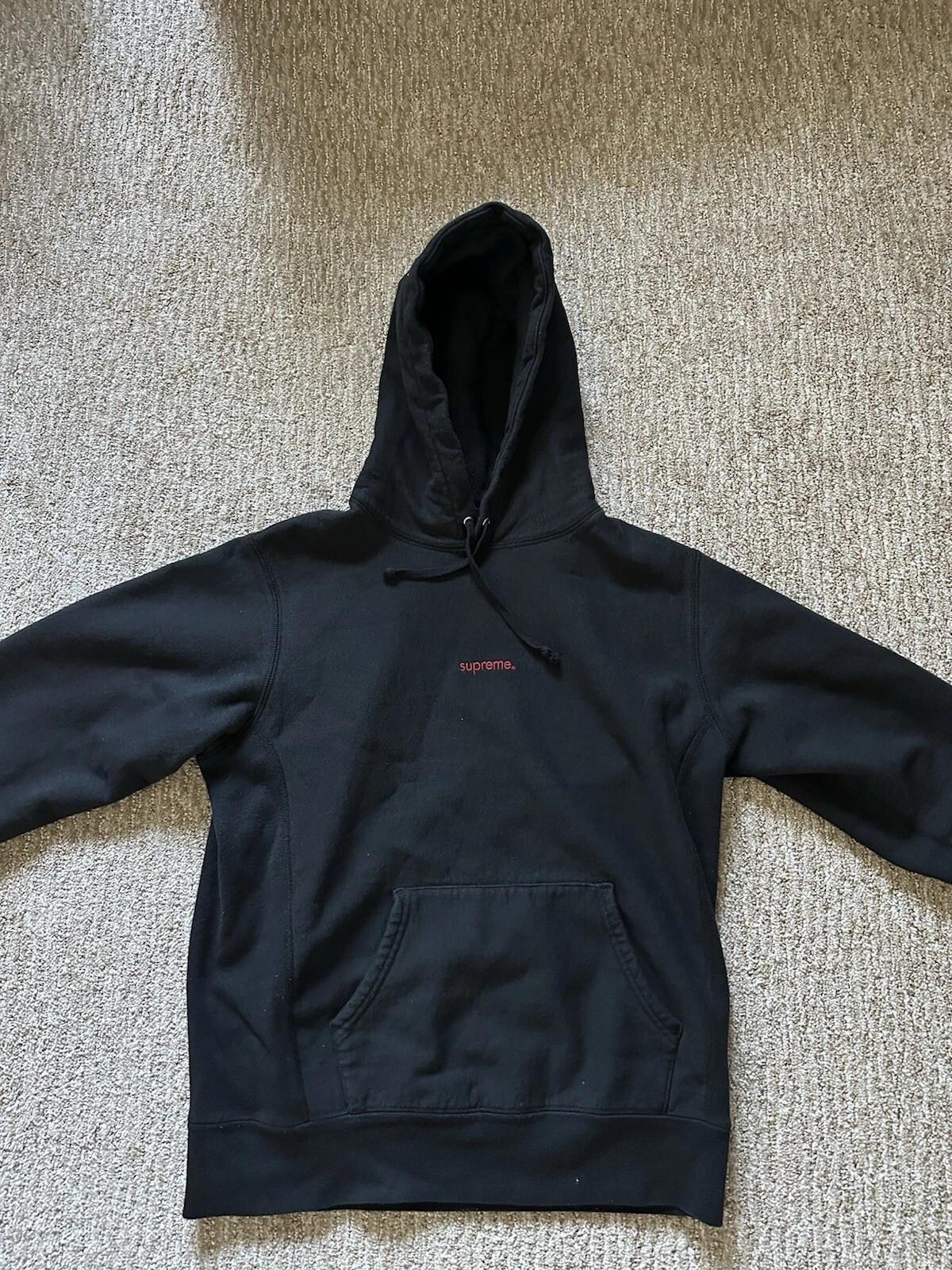Sweat à capuche noir Supreme Trademark   Medium