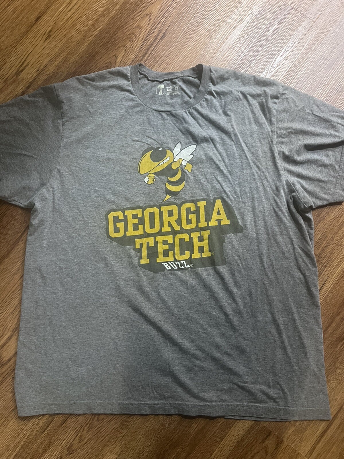 University T , Georgia Tech Buzz Shirt Men's XXL Dark Gray -