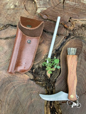 Mushroom Knife With Brush, Leather Foldable, Handmade Mushroom Knife Acropolis