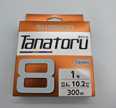 SHIMANO TANATORU 船3000 SHIMANO Tanatoru X8 Multicolor 300m 22.4lbs/10.2kg #1.0 Braided PE