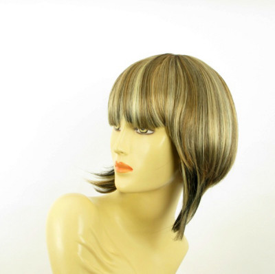 Perruque Courte Alisee – Couleur Blonde Clair Mèchées Cuivre Clair Et Chocolat