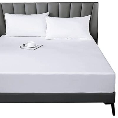Fitted Sheet King Size 100% Cotton 300 Thread Count Soft & Breathable White