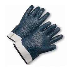 Nitrile Dipped Glove Jersey Liner and Rough Grip on Full Hand Safety Cuff 12pr
