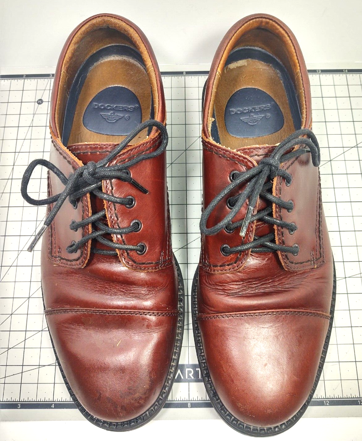 SAOLA Scarpe Oxford eleganti da uomo Dockers in pelle marrone punta a cappuccio 090 2219 taglia US 9M