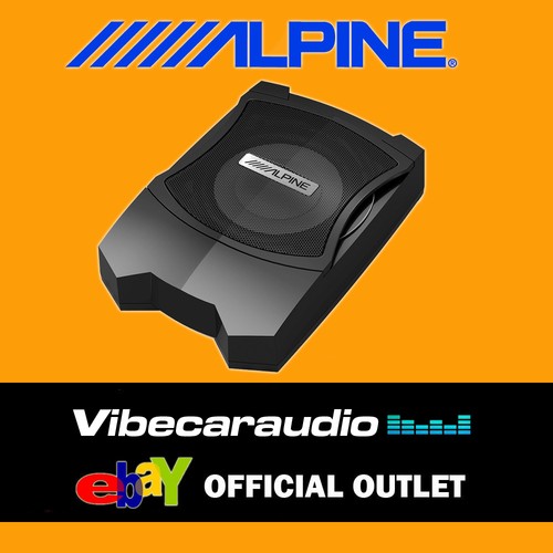 Alpine PWEV80 8" 160W Compact Powered Subwoofer Box Underseat Bass