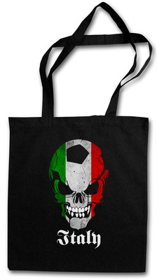 CLASSIC ITALY FOOTBALL SOCCER SKULL SHOPPER SHOPPING BAG - Italia Fan Hooligan