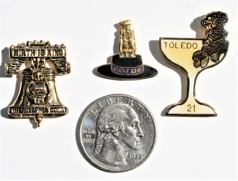 ROYAL ORDER OF JESTERS - ROJ /  FRATERNAL ORGANIZATION PIN LOT- MIRTH IS KING !