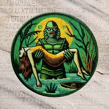 Creature from the Black Lagoon Classic Horror Patch Sci-Fi Monster Movie Iron-On