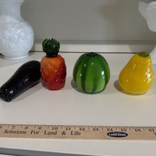 Murano Style Art Glass Hand-Blown Fruit and Vegetables