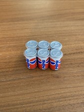 Vintage Tyco Kitchen Littles Pepsi Cola 6-pack Soda Cans Barbie Sized Food