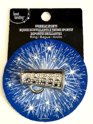 BEAD LANDING Sparkle Sports CHEER Stretch Ring   ONE SIZE